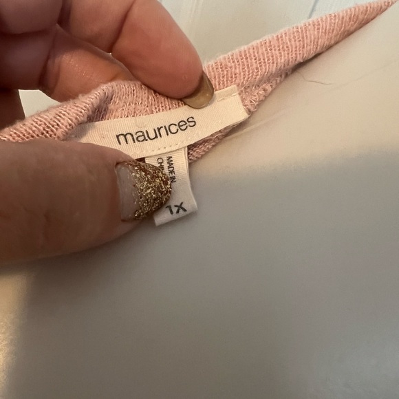 Plus 1X Maurices Soft Top, Pink and Animal Print - Picture 5 of 5